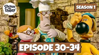 Shaun the Sheep Season 1 Episode 30-34 | Back to School 🔔🚌
