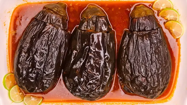 خوشمزه ترین دلمه بادمجان !! هرچی دلمه بادمجان خوردی فراموش کن !!