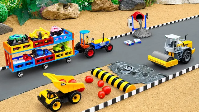 DIY Mini Tractor Rebuilds Concrete Road After Flood | Fun Construction Science Project