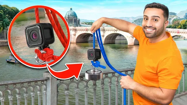 دوربین رو به آهنربا نصب کردم و توی رودخونه انداختم! 😍
