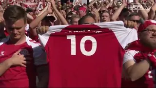 Denmark and Belgium tribute to Christian Eriksen _ EURO 2020
