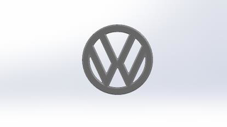 طراحی لوگوی شرکت بزرگ خودروسازی Volkswagen در نرم افزار SolidWorks
