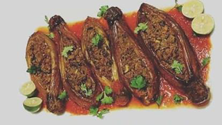 طرز تهیه بادمجان شکم پر