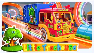 Wheels on the Garbage Truck Nursery Rhyme Cartoon by Little Treehouse