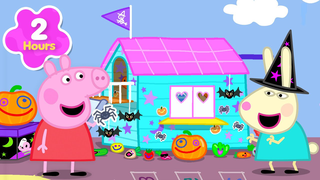 Peppa Pig DECORATES a SPOOKY CLUBHOUSE! 🎃🕷️ Halloween Makeover | Peppa Pig Official