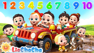 Ten Little Babies Push the Truck! | Counting 1-10 Song for Kids | LiaChaCha Nursery Rhymes