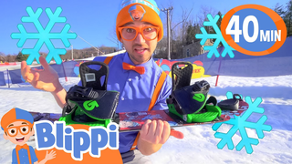❄️ Blippi LOVES To Snowboard ❄️ | Classic Blippi Adventures | Vehicle Videos for Kids | Moonbug Kids