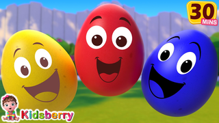 Surprise Eggs Kids Songs 🥚 | Color Song for Kids 🌈 + More Nursery Rhymes & Baby Songs - Kidsberry