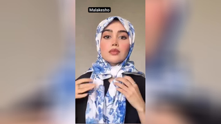 اموزش بستن روسری فوق العاده شیک و مجلسی