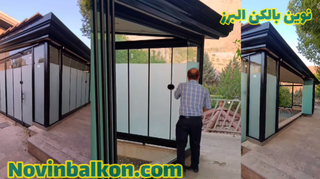 استخر قابل استفاده چهار فصل با شیشه تاشو