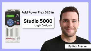 راهنمای گام‌به‌گام افزودن و پیکربندی درایو PowerFlex 525 در Studio 5000 Logix Designer