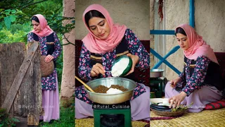 برداشت بادنجان و پخت کشک بادمجان – طعمی از روستا🍆