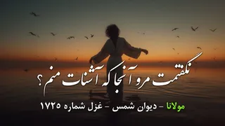 آهنگ نگفتمت مرو | غزل شماره ۱۷۲۵ مولانا