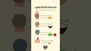 با دستت اندازه بگیر: مقدار مناسب هر وعده غذایی