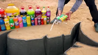 Shark Pit with Cement - Giant 7UP, Coca-Cola, Fanta, Sprite, Mtn Dew & Pepsi vs