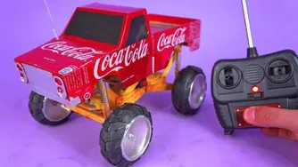 Amazing RC TRUCK made whith soda cans and DC motors