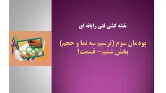 نقشه کشی فنی رایانه ای- پودمان سوم- بخش ششم- قسمت1-