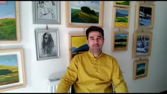 گفتگو با ستار کریمی- نمایشگاه نقاشی - نگارخانه رنگ و ترنگ 1399