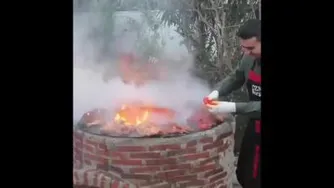 آشپزی در طبیعت😂✌