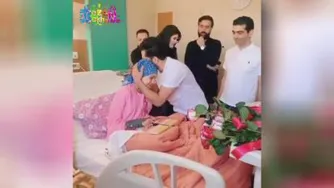 عیادت رضا بهرام از کودک سرطانی