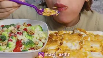 Mayi food😘موکبانگ💥با صدای بلند ببینید😋😋😋😋