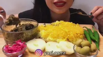 Yasi asmr😍موکبانگ💣با صدای بلند ببینید🤪🤪🤪