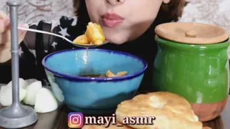 Mayi food🥰موکبانگ💥با صدای بلند ببینید😜😜😜