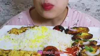 Mayi food 🥰موکبانگ💥باصدای بلند گوش کنید😛😛😛