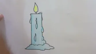 نحوه کشیدن شمع ( کودکان )