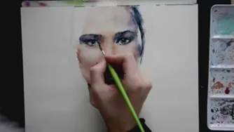 طراحی چهره با آبرنگ