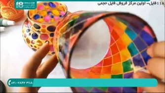 آموزش نفاشی رو ظروف شیشا ای
