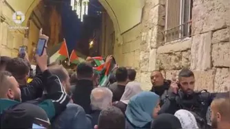 شادی فلسطینی ها بعد از پیروزی در جنگ با اسرائیل