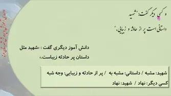 فارسی ششم شهدا خورشیدند بخش اول