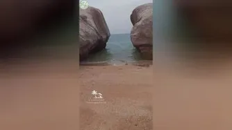 اینجا ساحل زیبای شهرستان پارسیان استان هرمزگان
