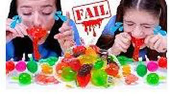 چالش خوردن انواع ژله های رنگی