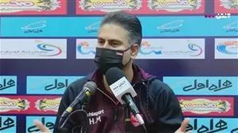نشست خبری رحمان رضایی بعد از تساوی مقابل پرسپولیس