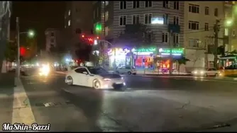 دریفت ماشین اسپرت در خیابان های تهران همه را شوکه کرد؟؟؟!!!