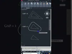 نکات AutoCAD 04: نوع فاصله گپ #آموزش_AutoCAD #کوتاه #معماری