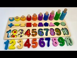 بهترین یادگیری اعداد، اشکال و شمارش ۱ تا ۱۰ | اسباب بازی آموزشی مهد کودک