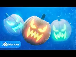 آموزش جذاب ساخت مدل سه‌بعدی کدو هالووین در بلندر