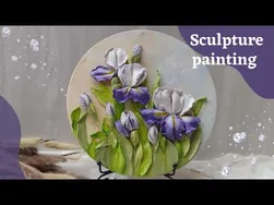 آموزش نقاشی گلها بر روی مجسمه | چگونگی ساخت نقاشی مجسمه