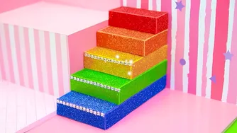 ساخت خانه ی خرگوش صورتی با بهترین تختخواب از خاک رزینی و کارتن ❤️ DIY