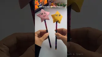 تاپر ستاره‌ای بامزه برای مداد — آموزش سریع DIY