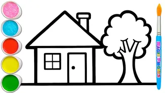 آموزش نقاشی، ترسیم و رنگ‌آمیزی در پندوک 🌿🏡🌿 برای کودکان