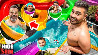 ماجراجویی قایم موشک در بزرگترین پارک آبی با خانواده🔥(جایزه 100 میلیون تومان)