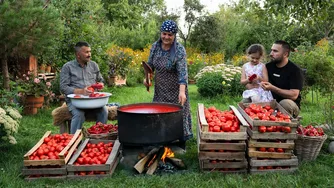 نگهداری گوجه‌فرنگی در زمستان — روش خانوادگی سنتی 🍅🔥