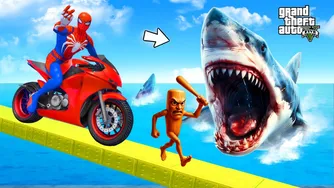 چالش حرکات آکروباتیک با چهارچرخ و سوپر قهرمانان زیر دریا در GTA V