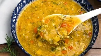 سوپ آرامش‌بخش مرغ و سبزیجات