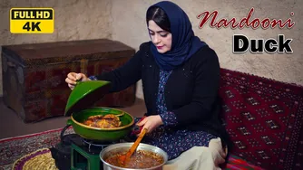 غذای اصیل مازندران | مرغ دریایی نردونی در گاماج | آشپزی روستایی