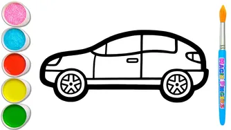 آموزش نقاشی با ماشین‌های برقی 🚗🔌⚡🌿 برای کودکان